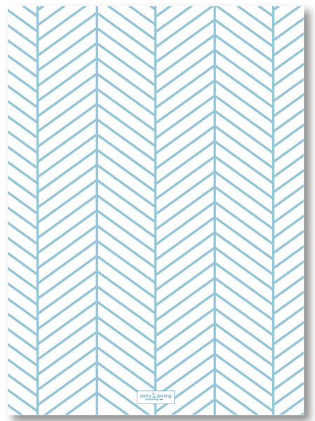 Holiday Classic Photo Card Triple Stripe Border - Pale Blue