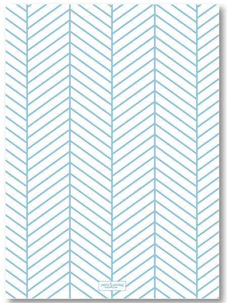 Holiday Classic Photo Card Triple Stripe Border - Pale Blue