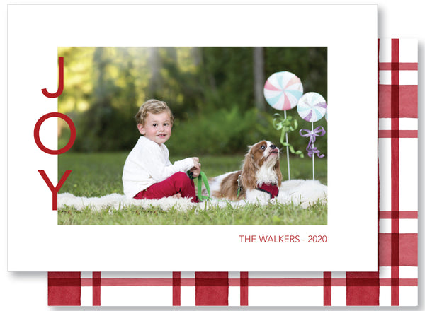 Holiday Classic Photo Card JOY Red