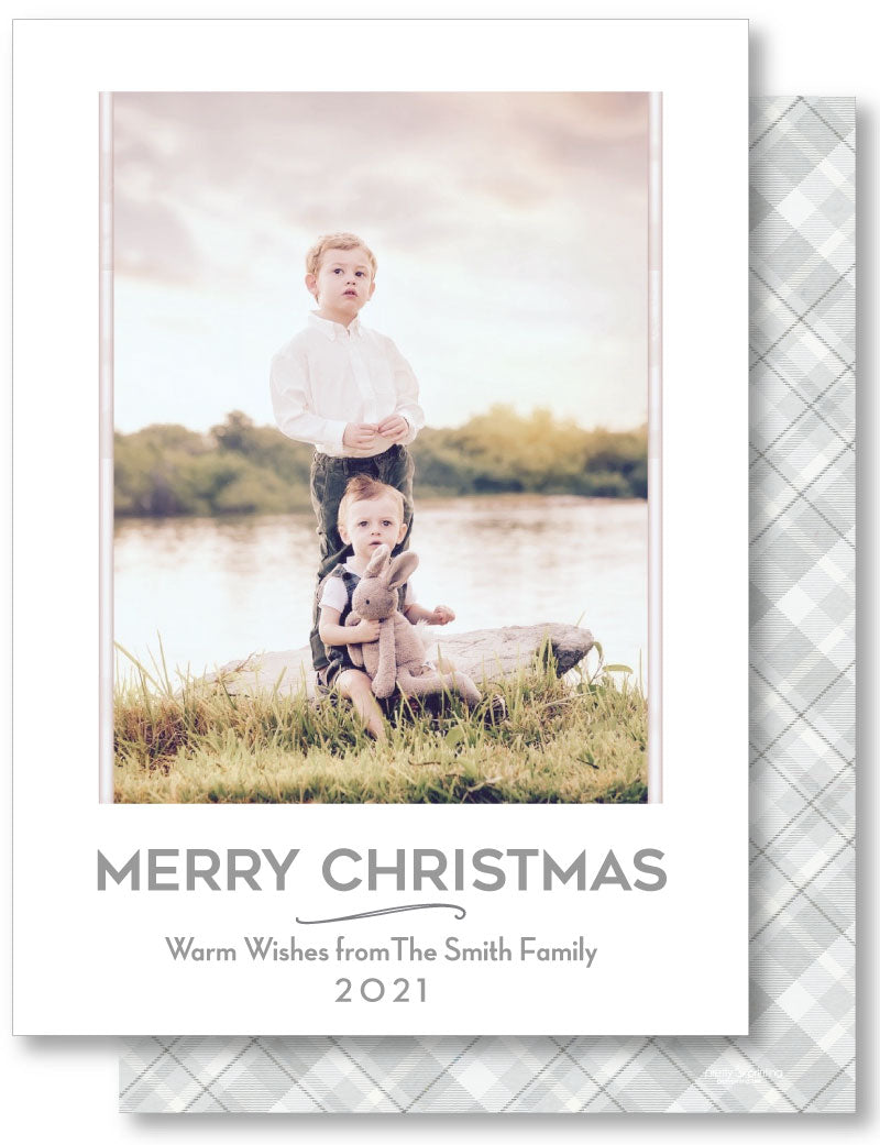 Luxe Holiday Classic 5x7 Plaid Grey