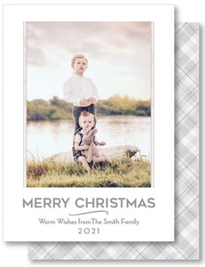 Luxe Holiday Classic 5x7 Plaid Grey