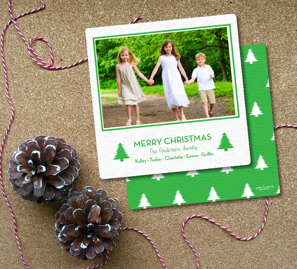 Luxe Holiday Photo Card Merriest Trees