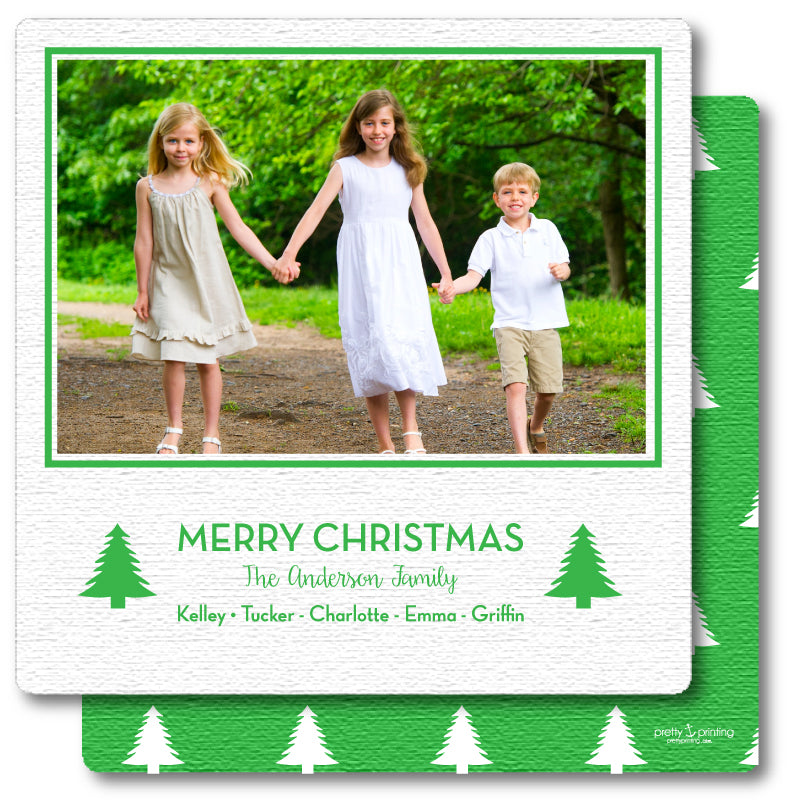 Luxe Holiday Photo Card Merriest Trees