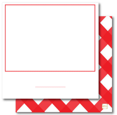 Luxe Holiday Photo Card Gingham Red