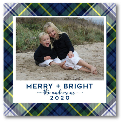 Holiday Photo Card Cambridge Plaid