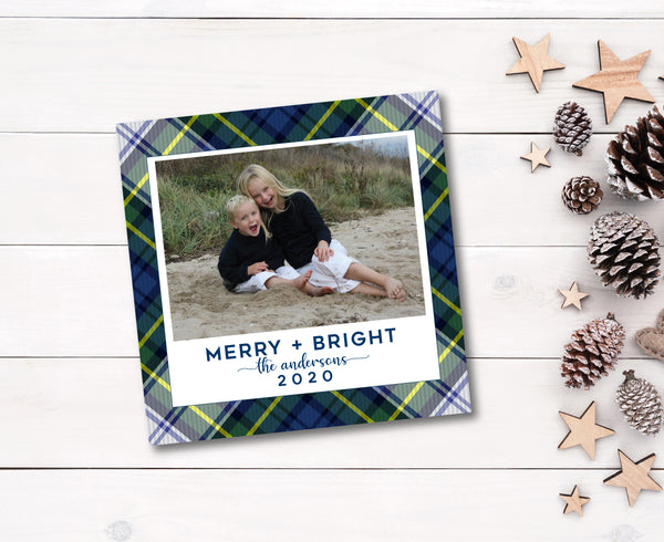 Luxe Holiday Photo Card Cambridge Plaid