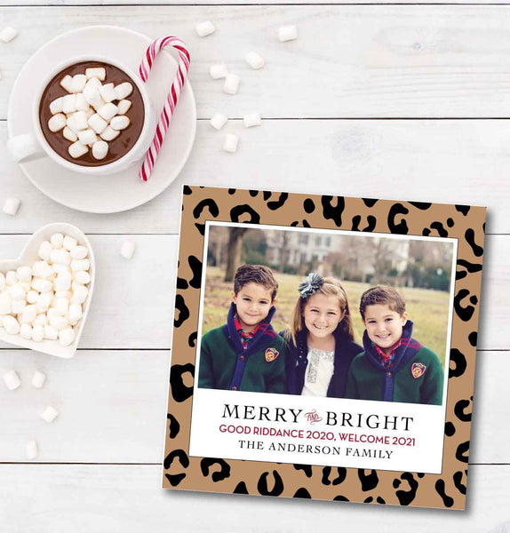 Holiday Photo Card Leopard Print