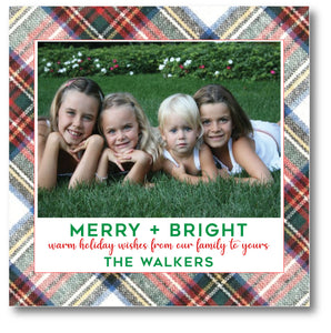 Holiday Photo Card Christmas Flannel