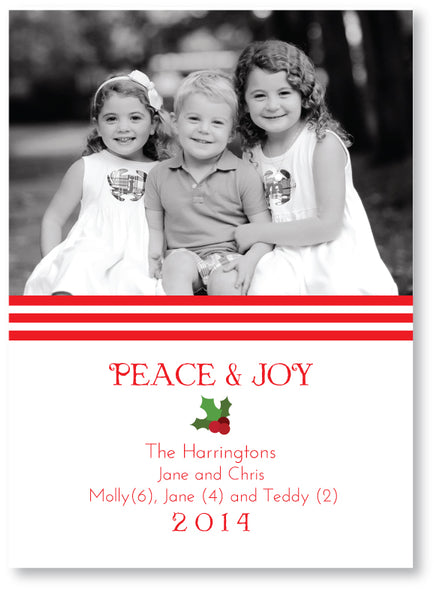 Holiday Photo Card Rugby Red