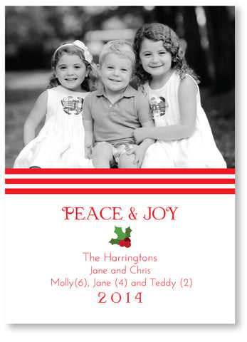 Holiday Photo Card Rugby Red