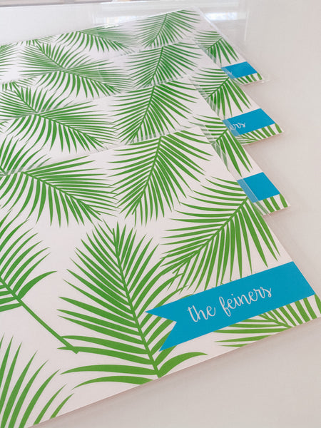 Laminated Placemat - Palm Print