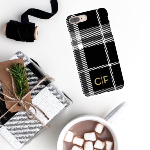 Phone Case - Modern Plaid Black