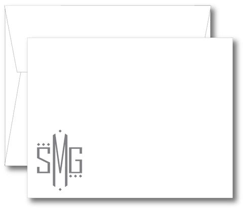Classic Monogram Notecard - Square Dot (click for more colors options)