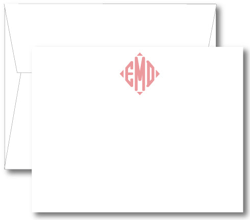 Classic Monogram Notecard - Diamond (click for more colors options)