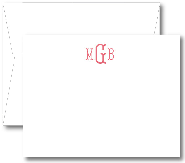 Classic Monogram Notecard - Fishtail (click for more colors options)