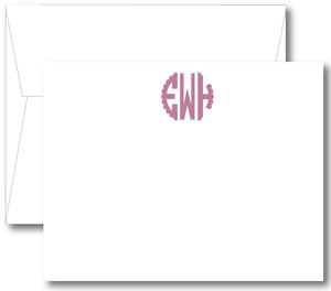 Classic Monogram Notecard - Scallop (click for more colors options)