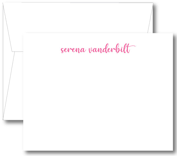 Classic Notecard - Name Modern Script (click for more color options)