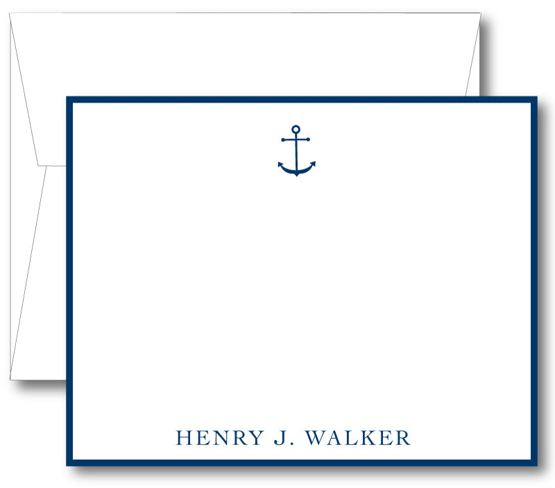 Classic Notecard - Anchor Border (click for more colors options)
