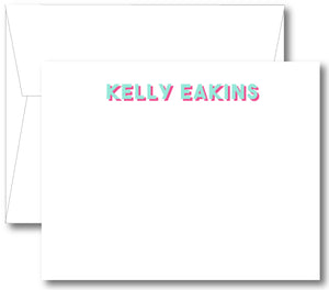 Classic Notecard - Shadow Text (click for more colors options)