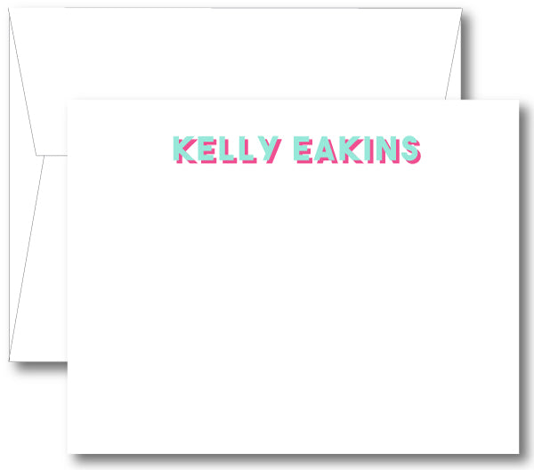 Classic Notecard - Shadow Text (click for more colors options)