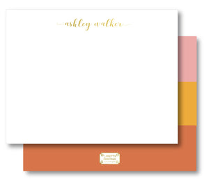 Notecard Double Sided - Color block warm tones