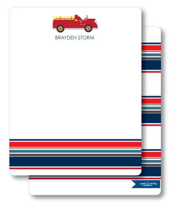 Notecard Double Sided - Fire Truck