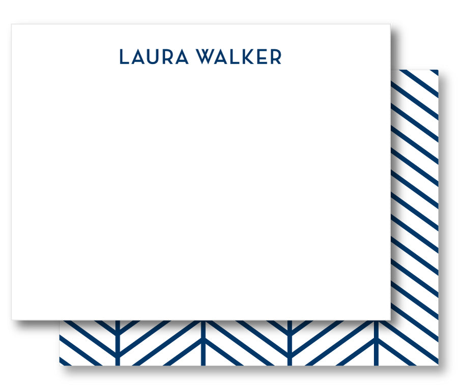 Notecard Double Sided - Modern Herringbone