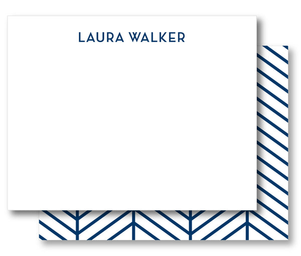 Notecard Double Sided - Modern Herringbone