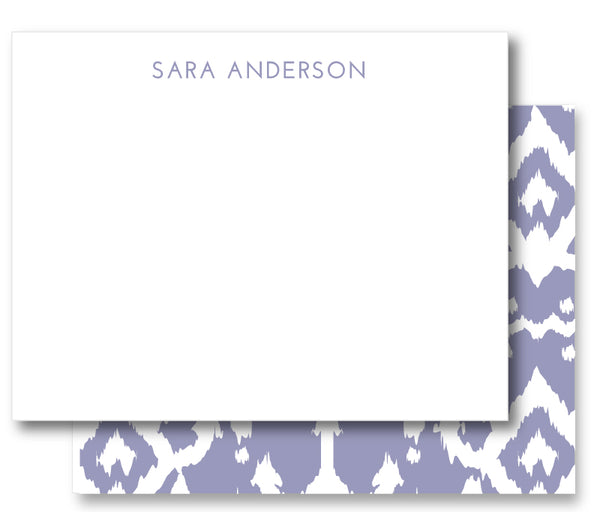 Notecard Double Sided - Island Ikat Dusty Orchid