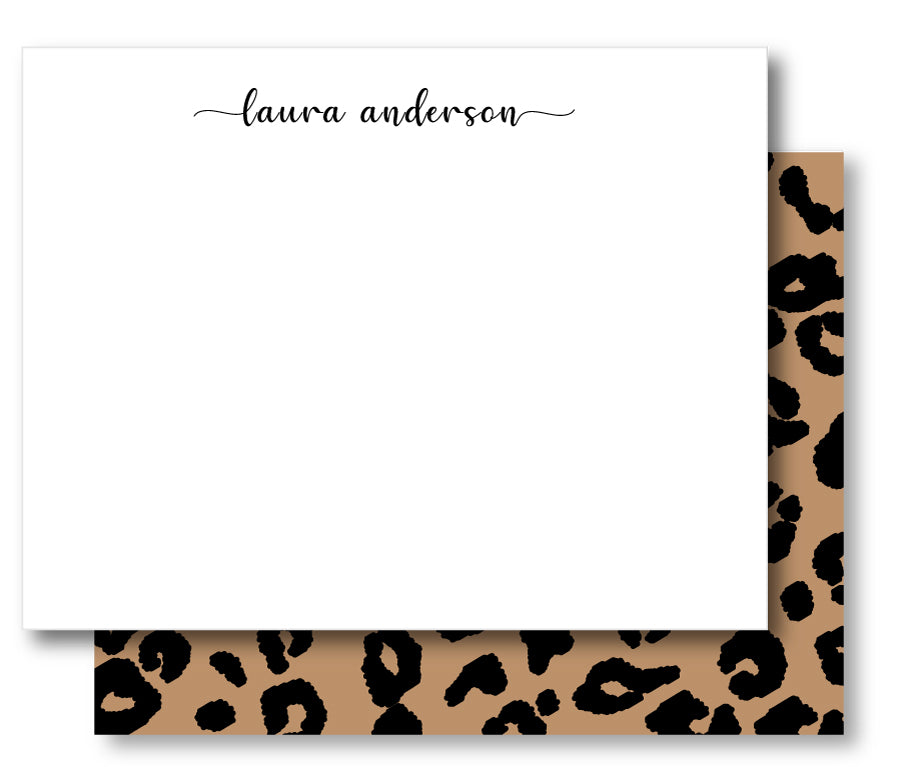 Notecard Double Sided - Classic Leopard