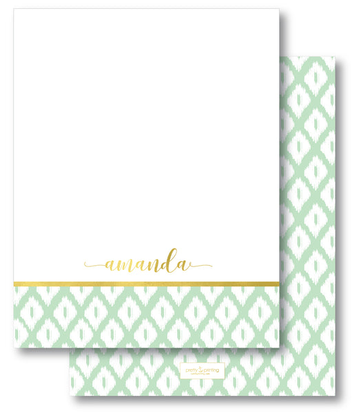 Notecard Double Sided - Simple Ikat Mint