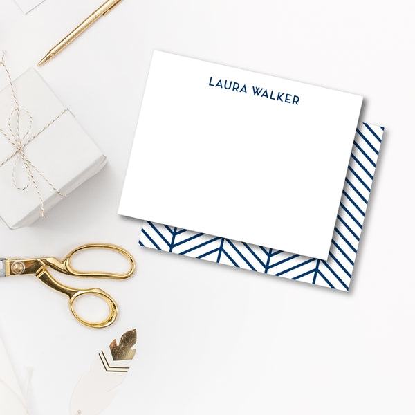 Notecard Double Sided - Modern Herringbone