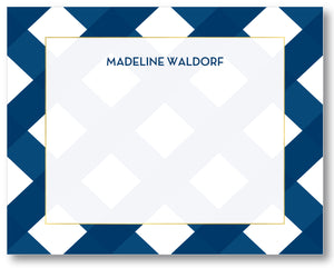 Notecard Gingham Navy