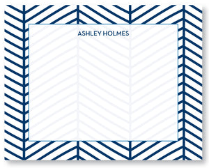 Notecard Herringbone Navy