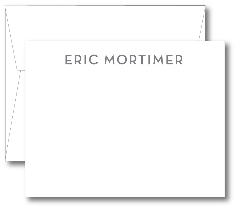 Classic Notecard - Name Modern Print (click for more colors options)