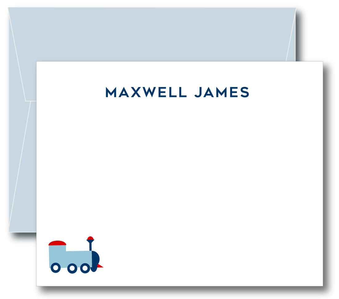 Notecard - Train with Blue Envelope