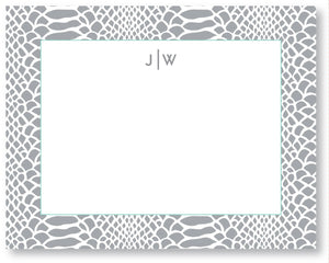 Notecard Island Snake Skin Grey