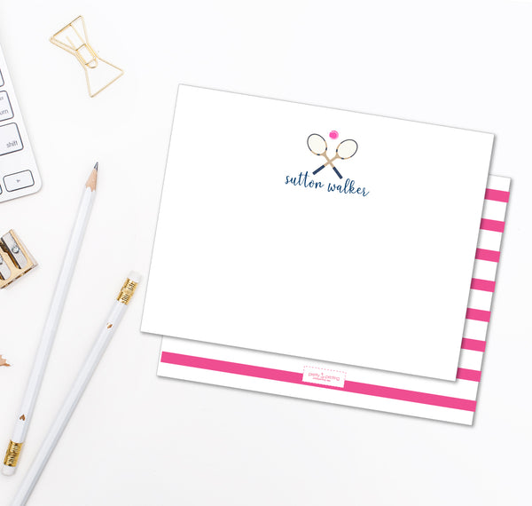 Notecard Tennis Classic Navy + PInk