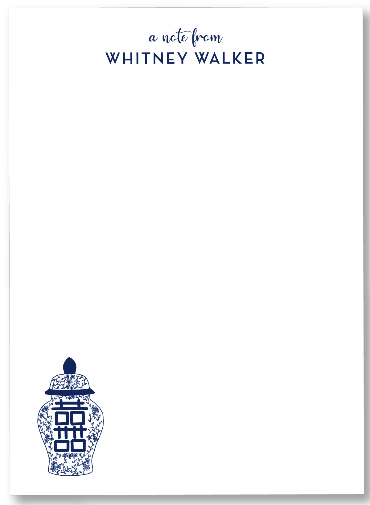 Notepad - Ginger Jar Classic