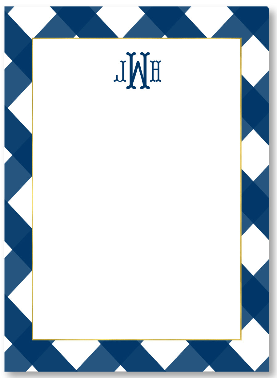 Notepad - Gingham more colors available