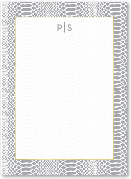 Notepad - Snake Skin Grey