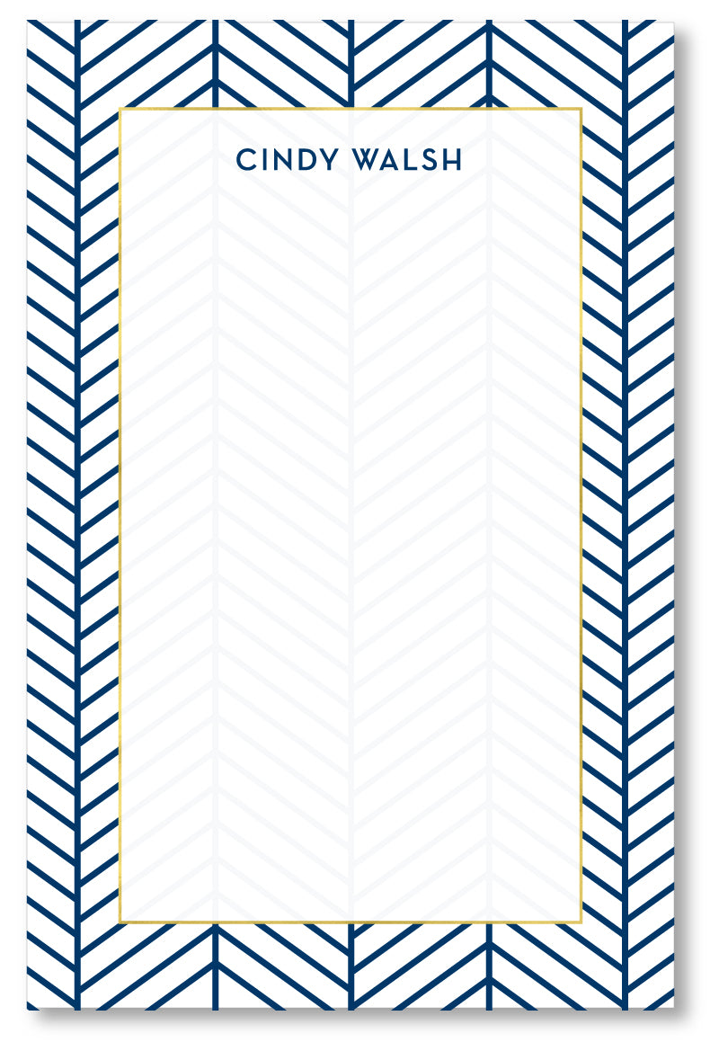 Notepad - Herringbone Navy