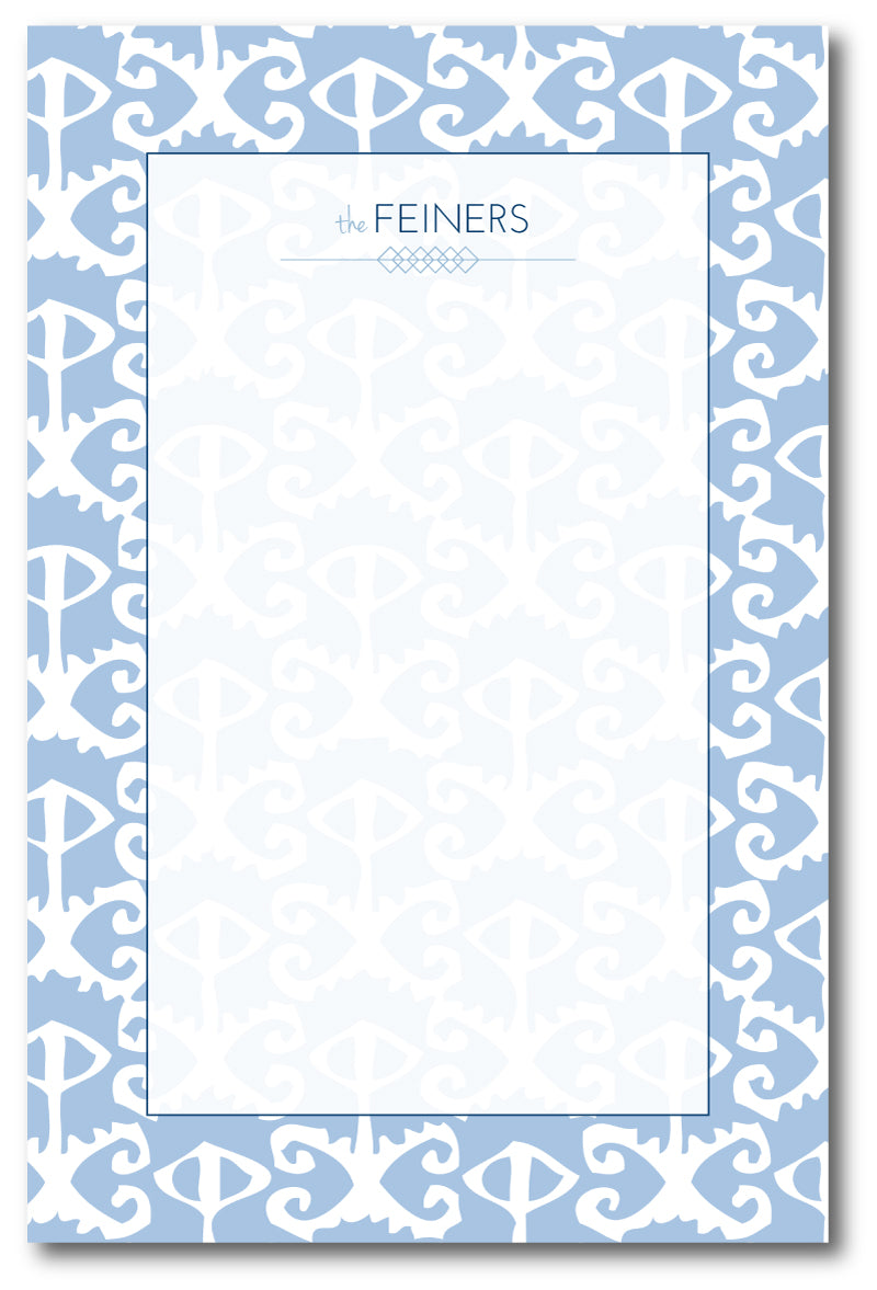 Notepad - Ikat Blue