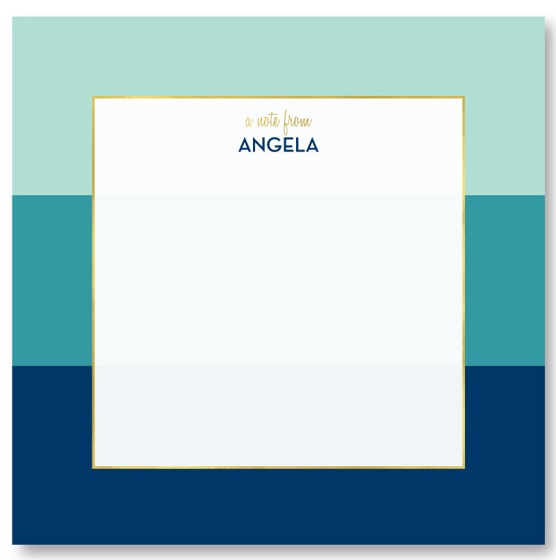 Square Notepad - Colorblock Mint