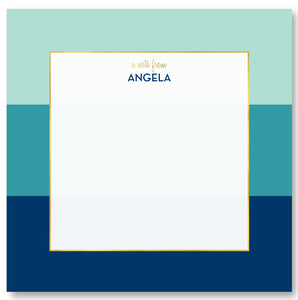 Square Notepad - Colorblock Mint