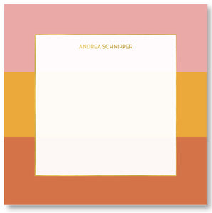 Square Notepad - Colorblock Melon