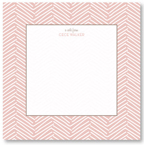 Square Notepad -  Funky Herringbone Blush