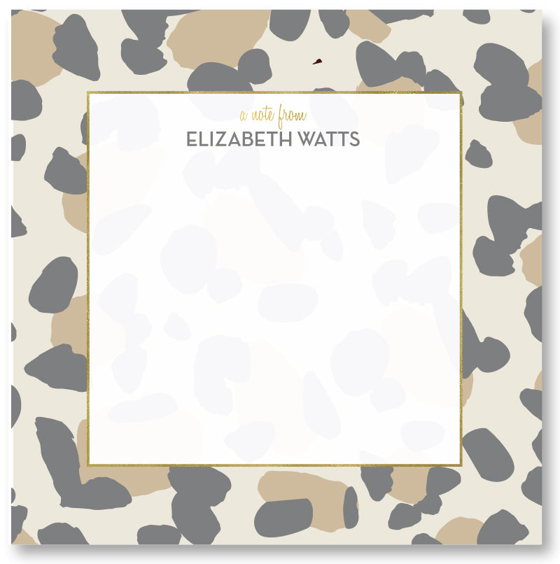 Square Notepad - Muted Leopard