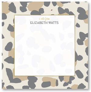 Square Notepad - Muted Leopard