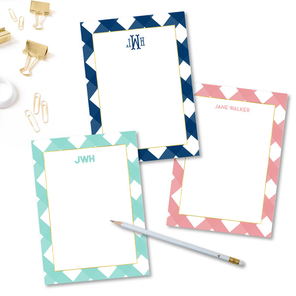 Notepad - Gingham more colors available